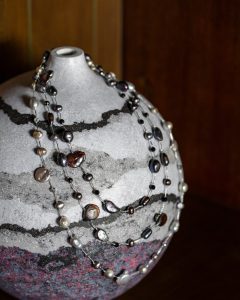 Crystal Glass and Freshwater Pearls Necklaces