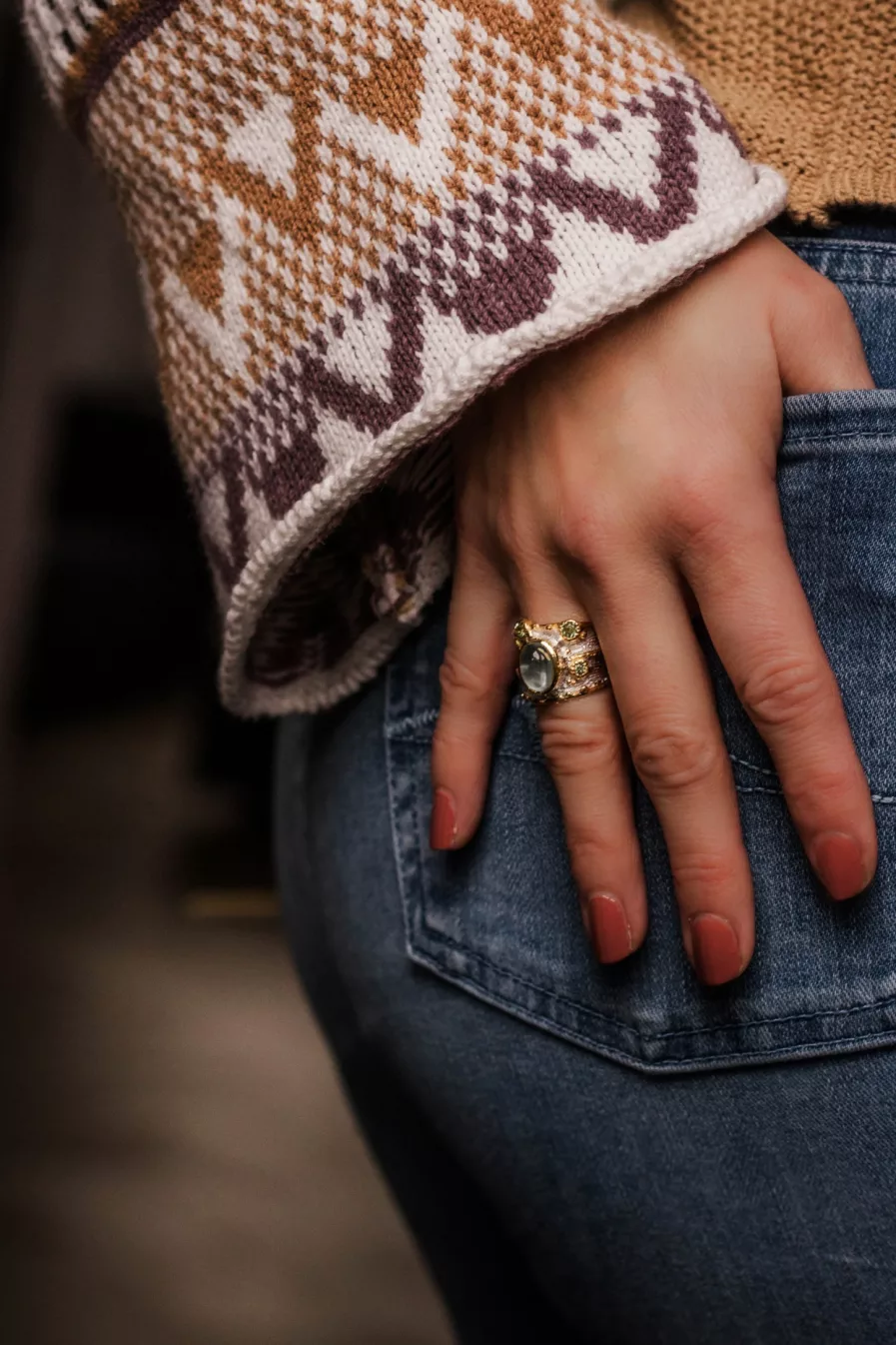 Handmade Peridot Sapphire Ring