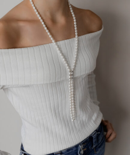 Long Necklace Women's Pearl Necklace